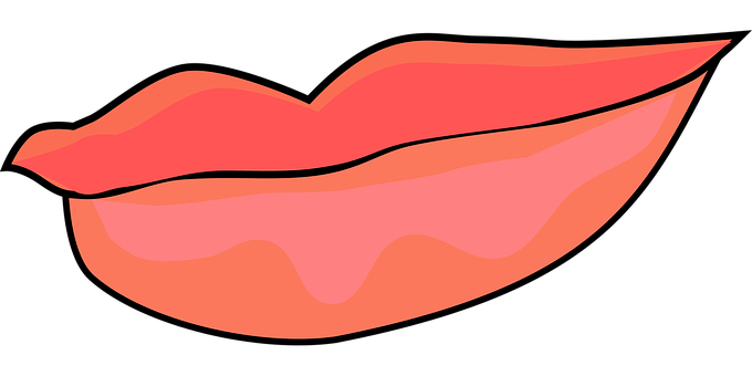 Stylized Cartoon Lips PNG Image