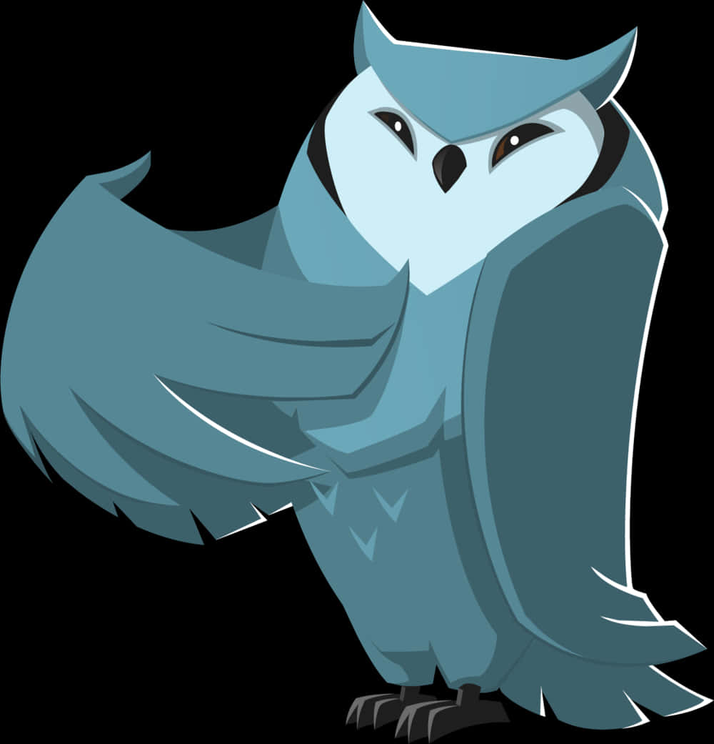 Stylized Cartoon Owl Illustration PNG Image