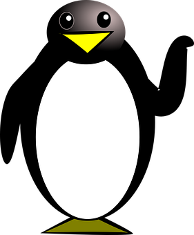 Stylized Cartoon Penguin Illustration PNG Image