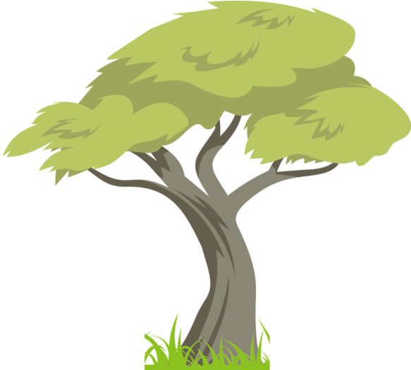 Stylized Cartoon Tree PNG Image