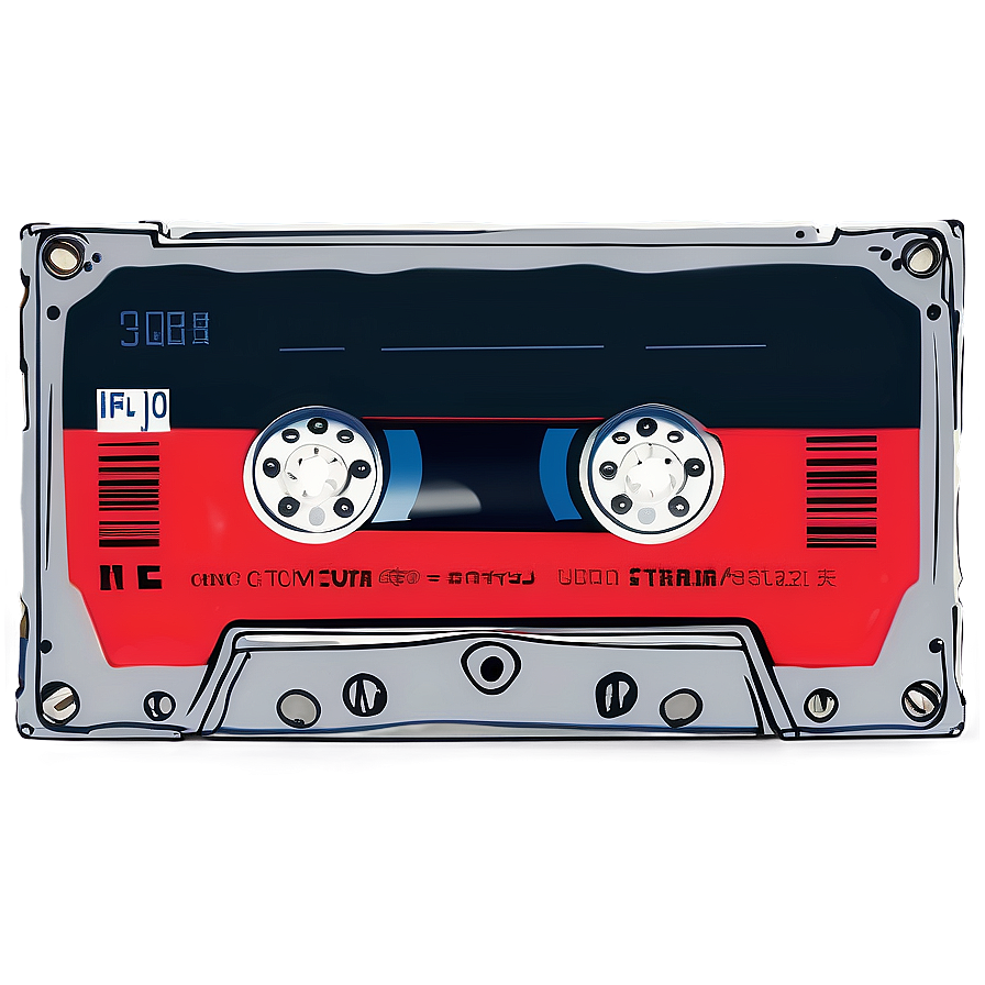 Stylized Cassette Tape Png Dtw PNG Image