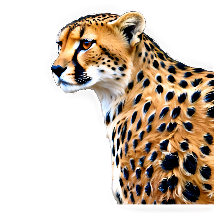 Stylized Cheetah Design Png 06112024 PNG Image