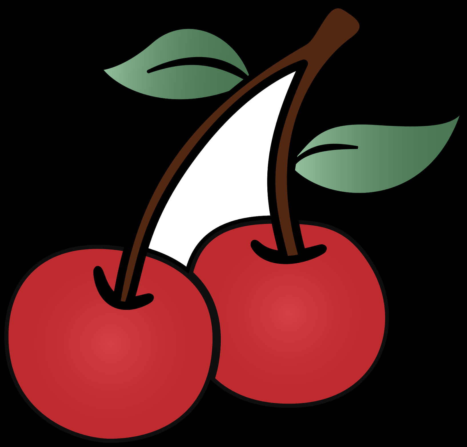 Stylized Cherry Illustration PNG Image