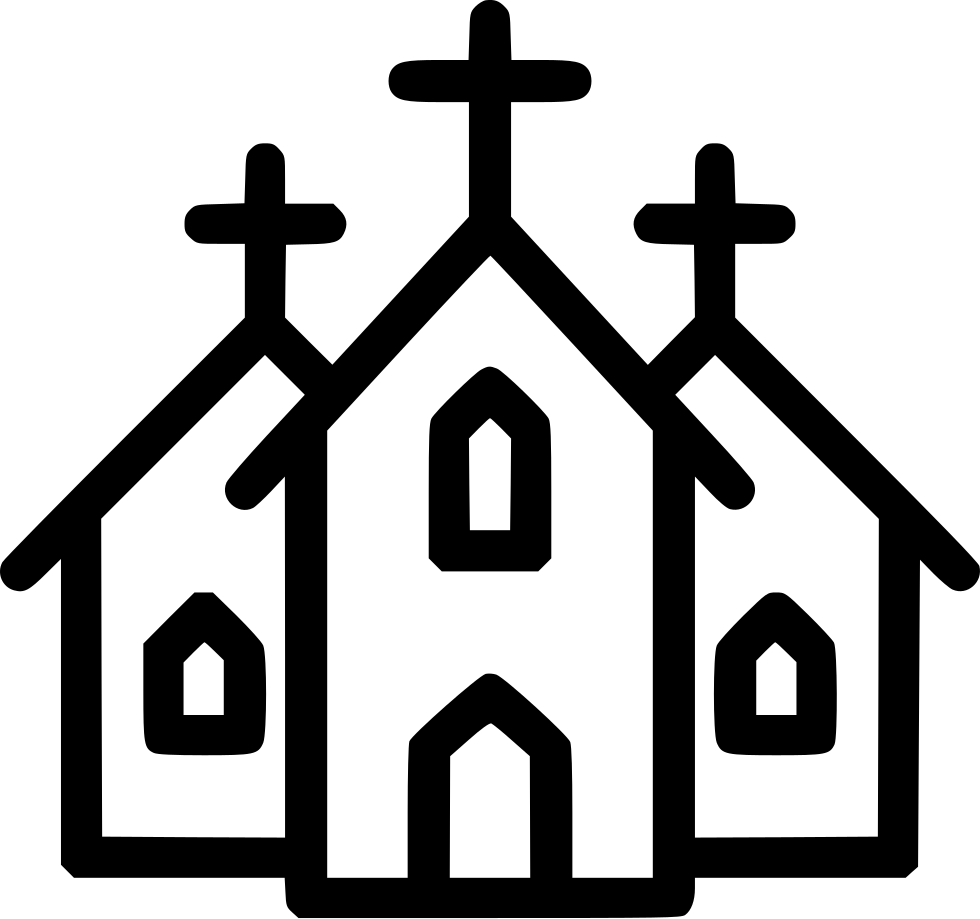 Stylized Church Outline PNG Image