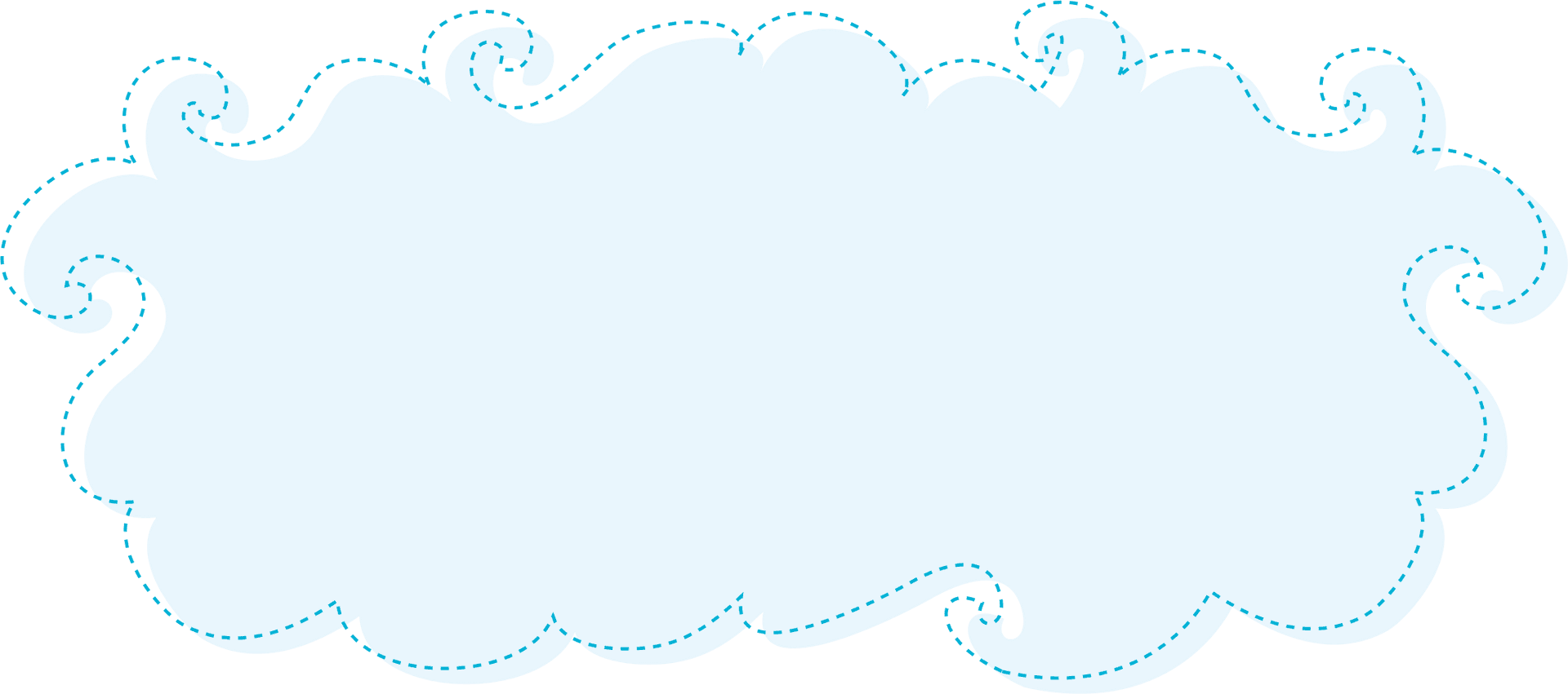 Stylized Cloud Frame Clipart PNG Image