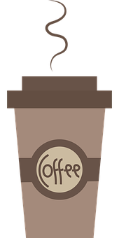 Stylized Coffee Cup Graphic PNG Image