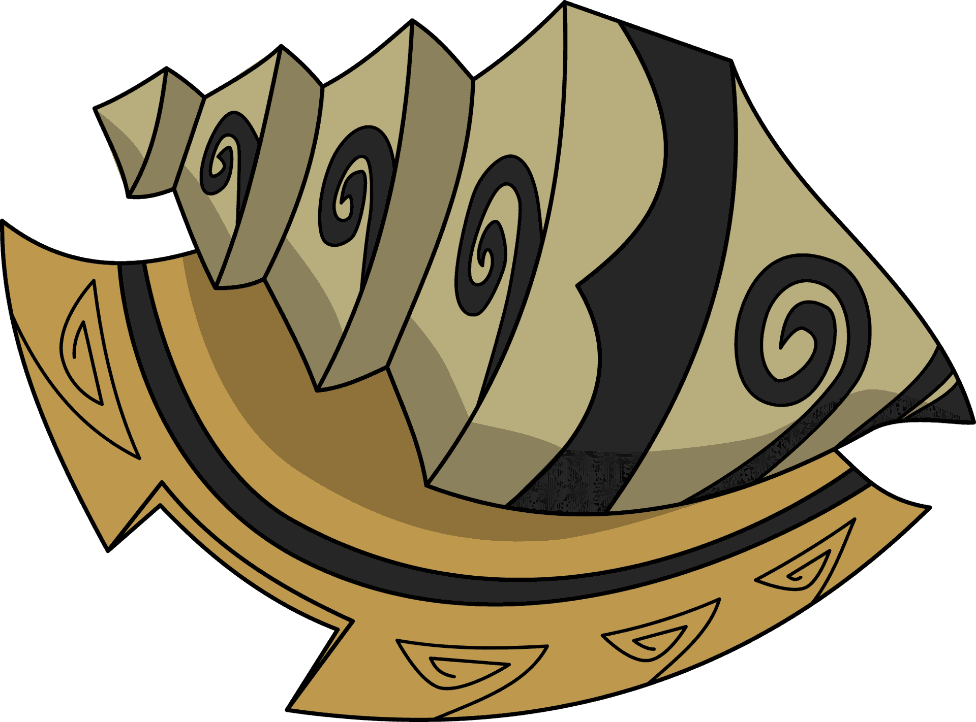 Stylized Conch Shell Illustration PNG Image