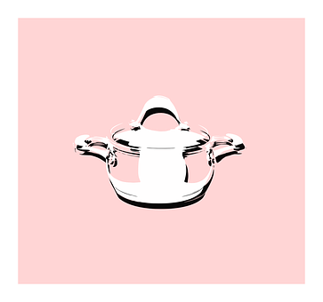 Stylized Cooking Pot Illustration PNG Image