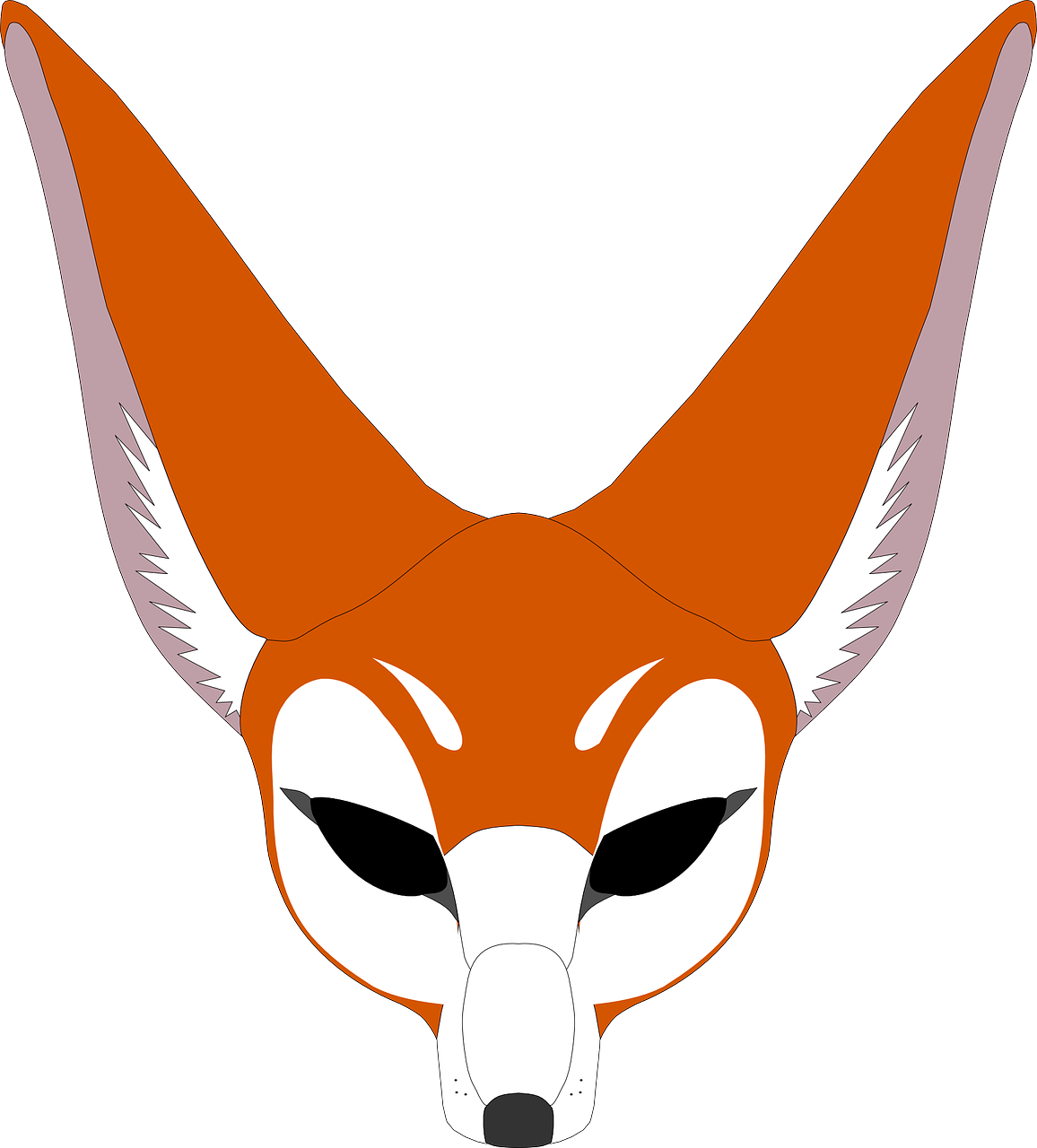 Stylized Coyote Head Illustration PNG Image