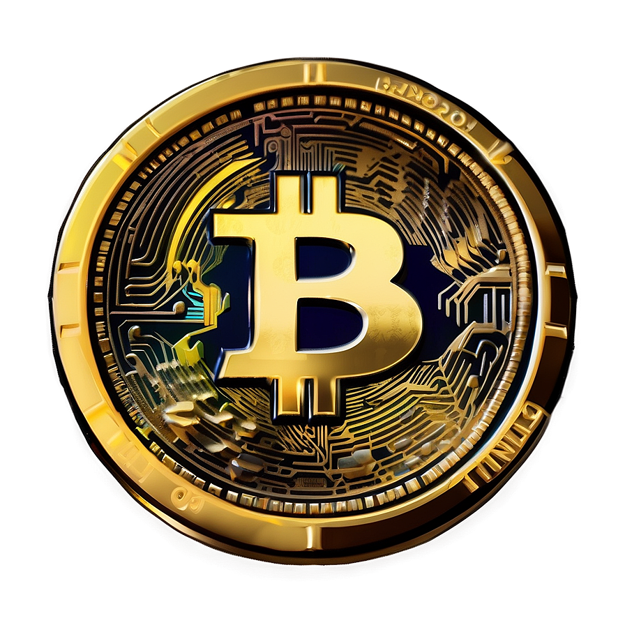 Stylized Crypto Coin Png Dxp PNG Image