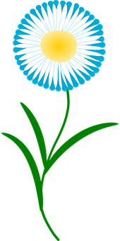 Stylized Daisy Graphic PNG Image