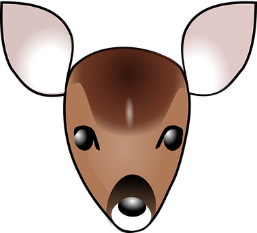 Stylized Deer Head Illustration PNG Image