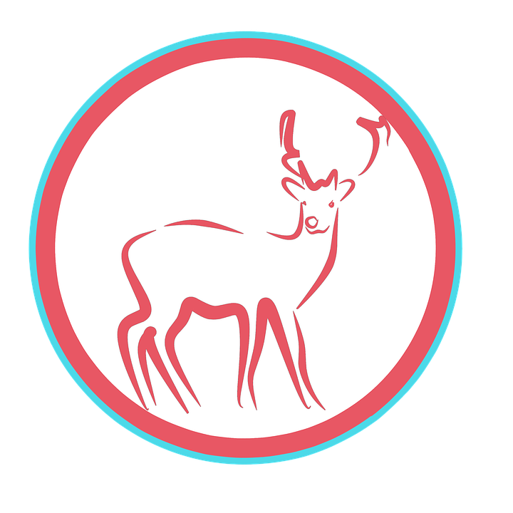 Stylized Deer Icon PNG Image