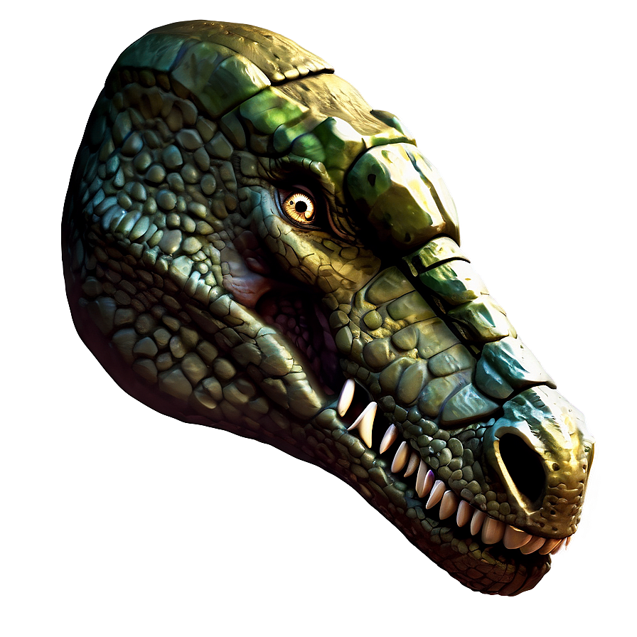 Stylized Dinosaur Head Artwork Png Eve PNG Image