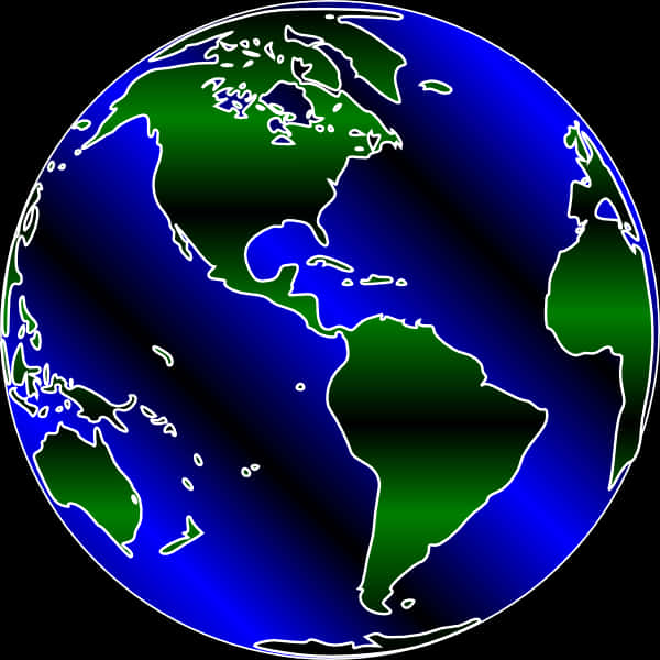 Stylized Earth Graphic PNG Image