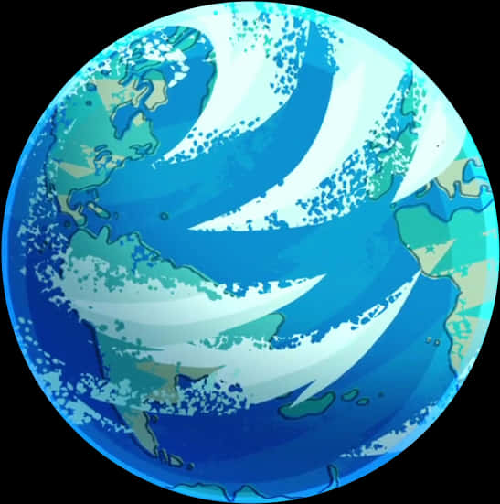 Stylized Earth Illustration PNG Image