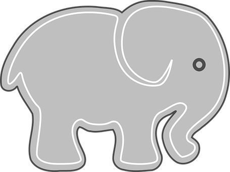 Stylized Elephant Graphic PNG Image