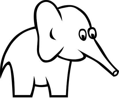 Stylized Elephant Graphic PNG Image