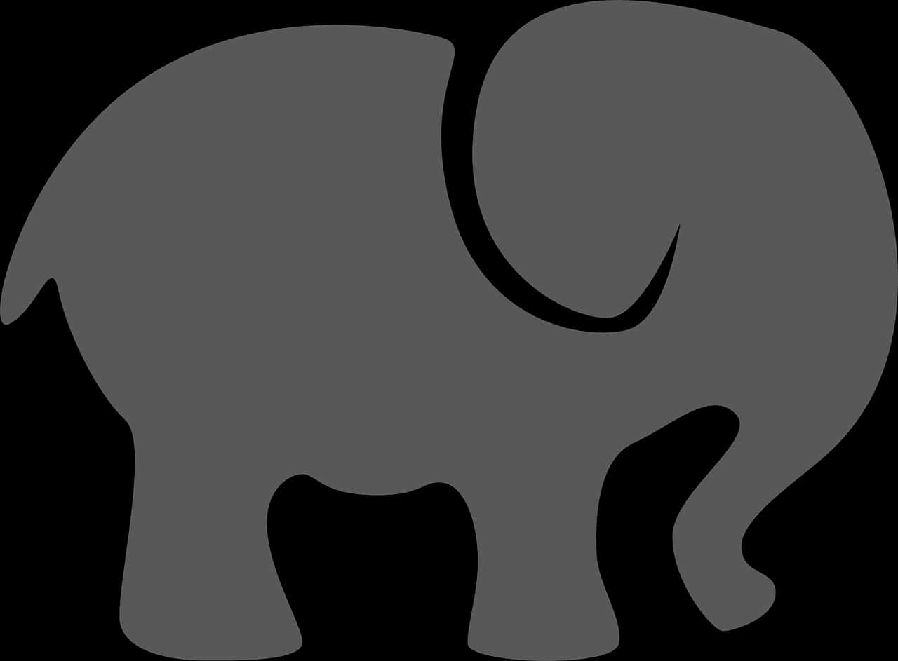 Stylized Elephant Silhouette PNG Image