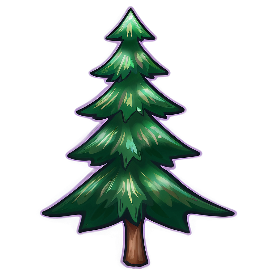 Stylized Evergreen Tree Png Mhi58 PNG Image