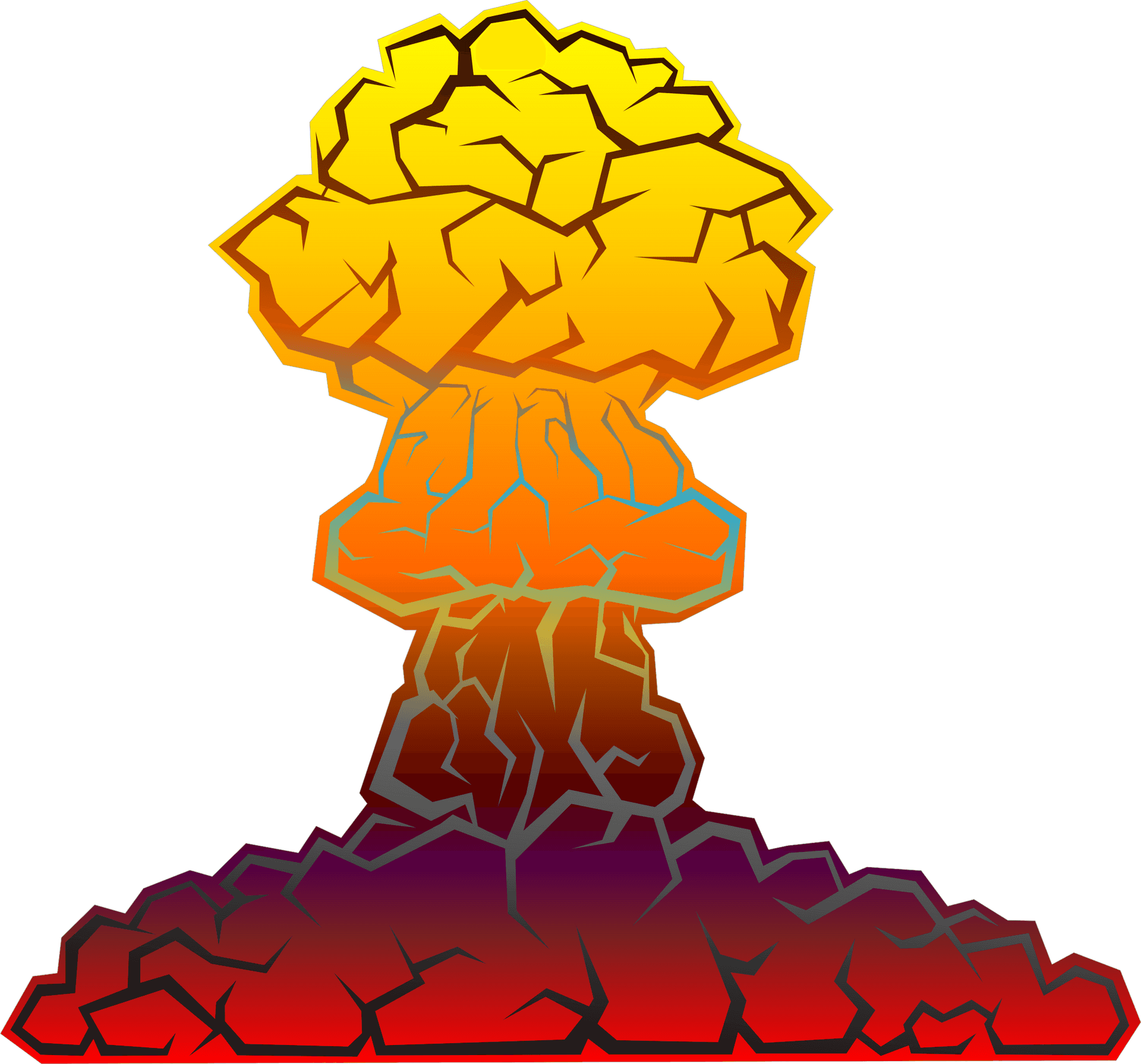 Stylized Explosion Illustration PNG Image