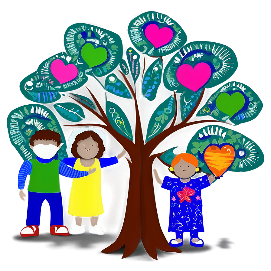 Stylized Family Reunion Tree Png Vuc11 PNG Image