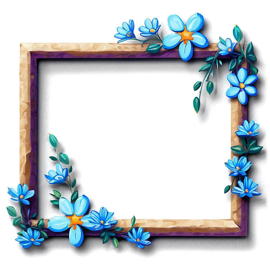 Stylized Flower Frame Png Sif59 PNG Image