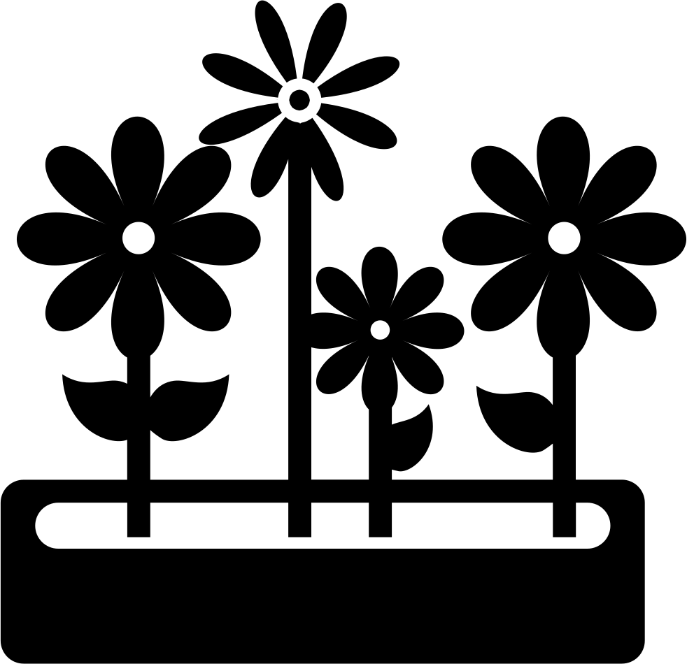 Stylized Flower Icons Vector PNG Image