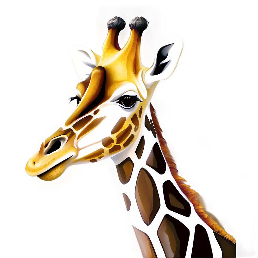 Stylized Giraffe Profile Png 90 PNG Image