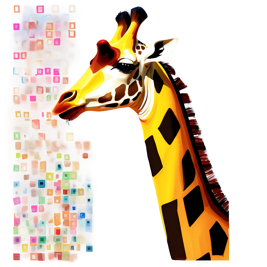 Stylized Giraffe Profile Png Hdt19 PNG Image