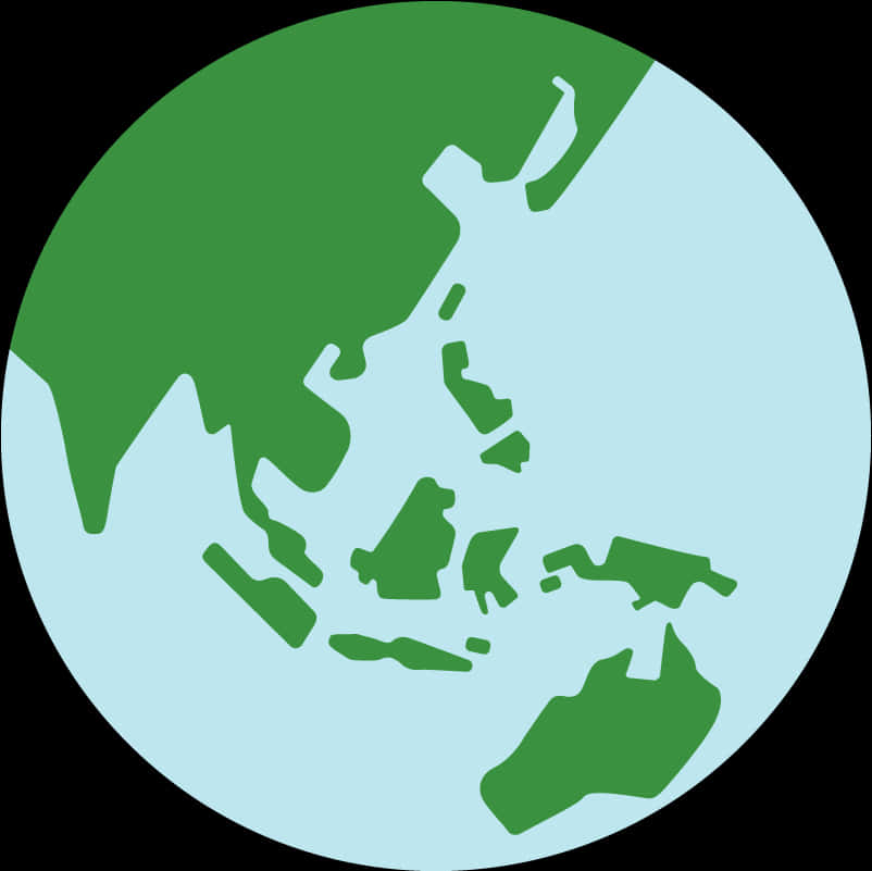 Stylized Globe Representation Southeast Asia PNG Image