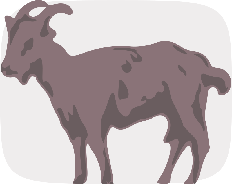 Stylized Goat Illustration PNG Image