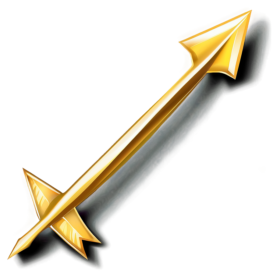 Stylized Gold Arrow Clipart Png Mrq86 PNG Image