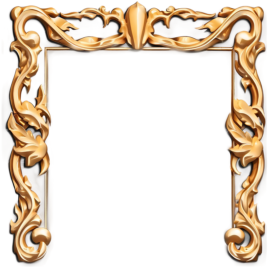 Stylized Gold Frame Png Iju86 PNG Image