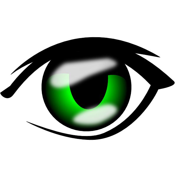 Stylized Green Eye Graphic PNG Image