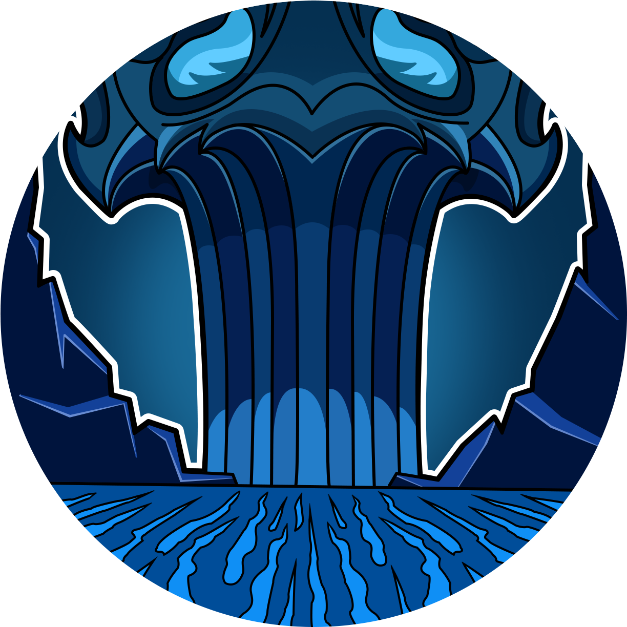 Stylized Hades Throne Room Graphic PNG Image