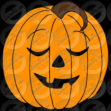 Stylized Halloween Pumpkin Graphic PNG Image