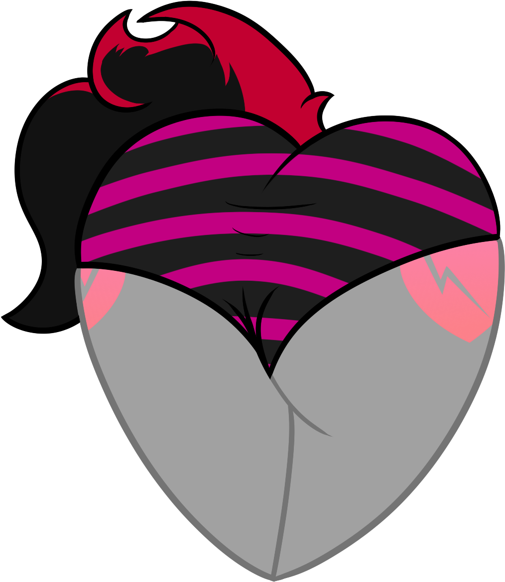 Stylized Heart Pony Design PNG Image