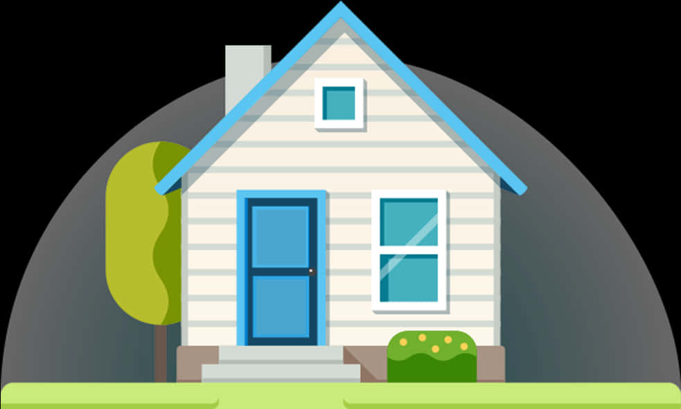 Stylized Home Icon PNG Image