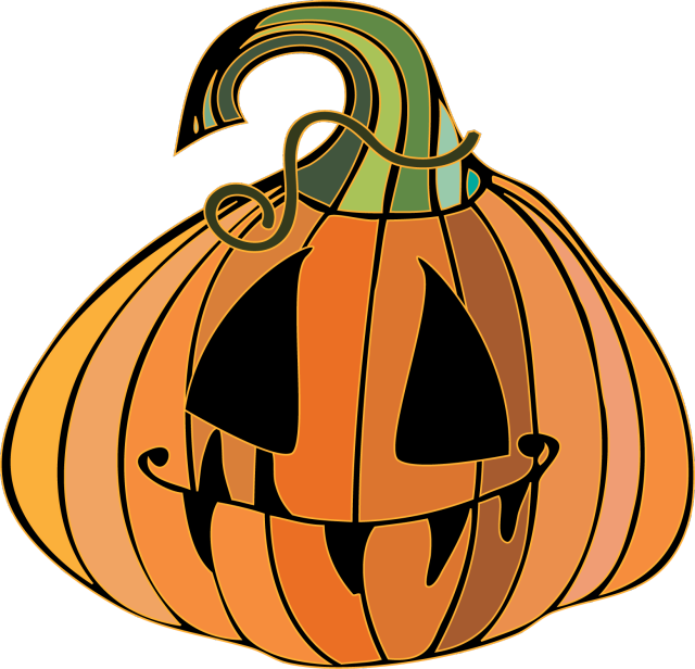 Stylized Jack O Lantern Vector PNG Image