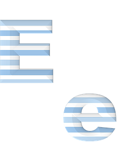 Stylized Letter E Graphic PNG Image