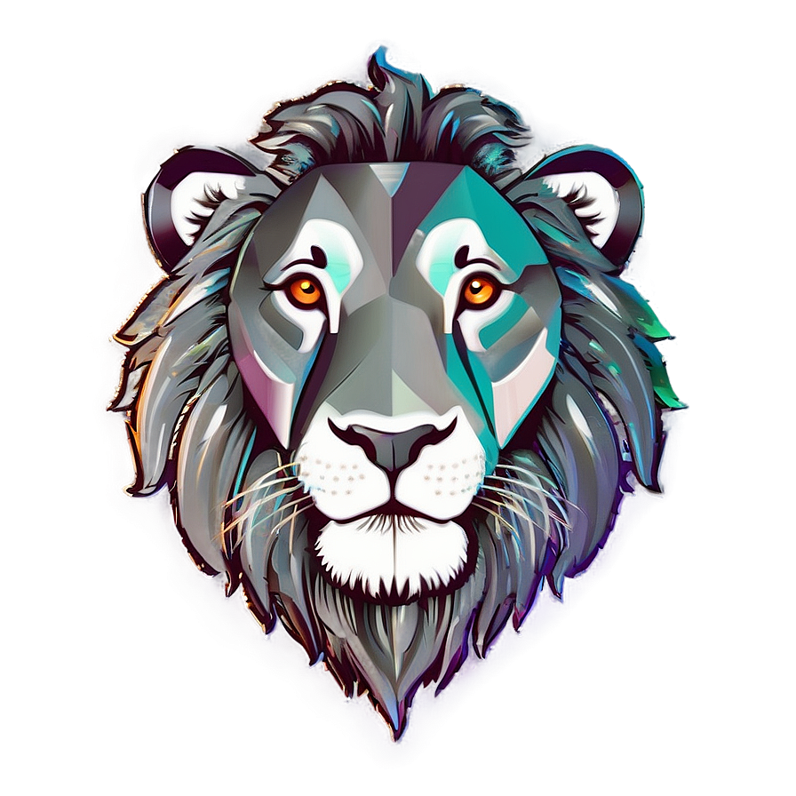 Stylized Lion Face Png Dns PNG Image