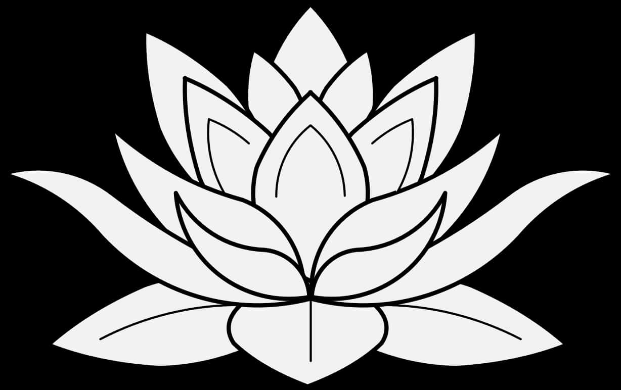 Stylized Lotus Flower Graphic PNG Image