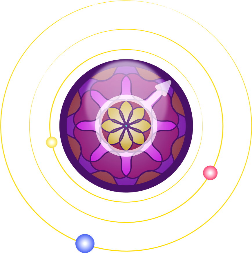 Stylized Mars Orbit Graphic PNG Image