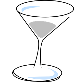 Stylized Martini Glass Graphic PNG Image