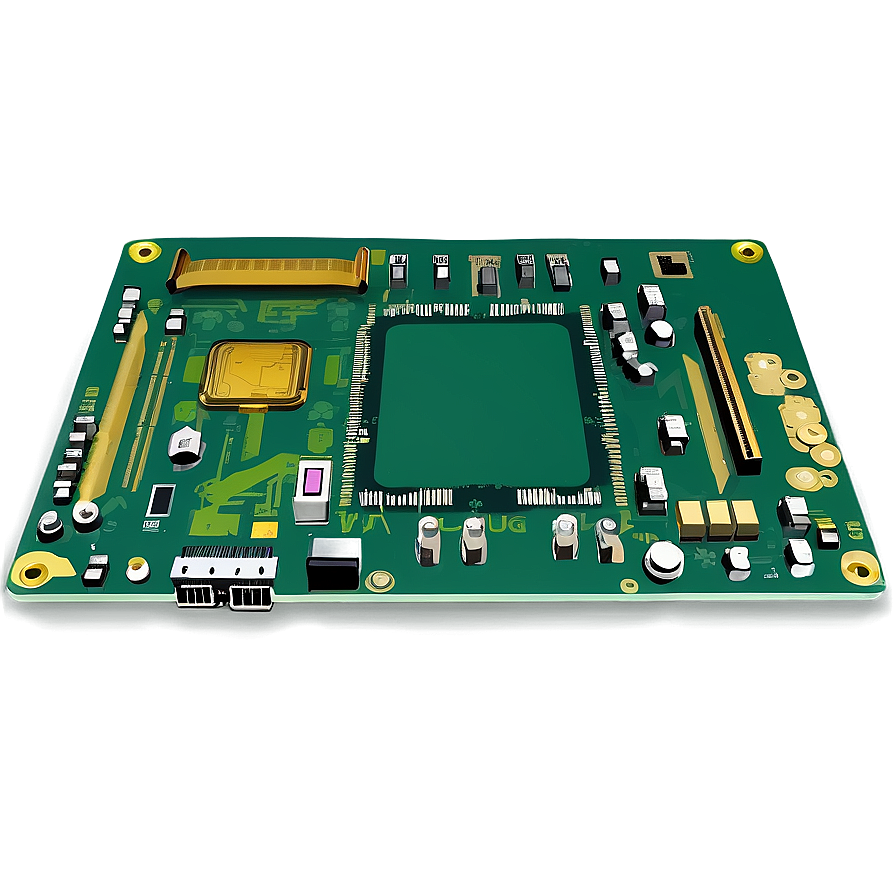 Stylized Motherboard Illustration Png Iiw3 PNG Image