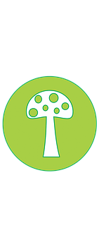 Stylized Mushroom Icon PNG Image