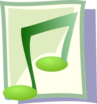 Stylized Musical Note Graphic PNG Image