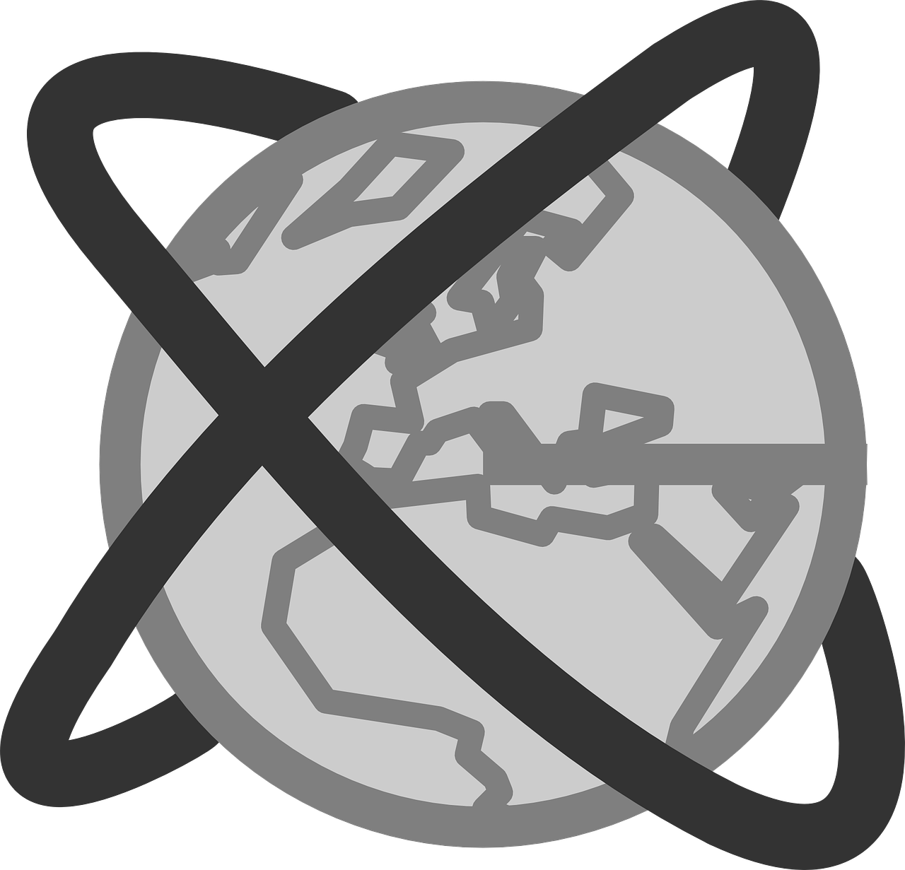 Stylized No Internet Symbol PNG Image