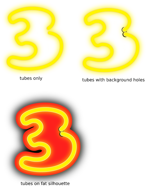 Stylized Number3 Variations PNG Image